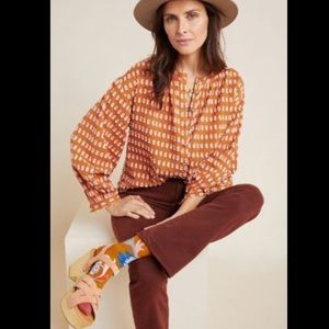 Anthropologie Boho Textured Blouse